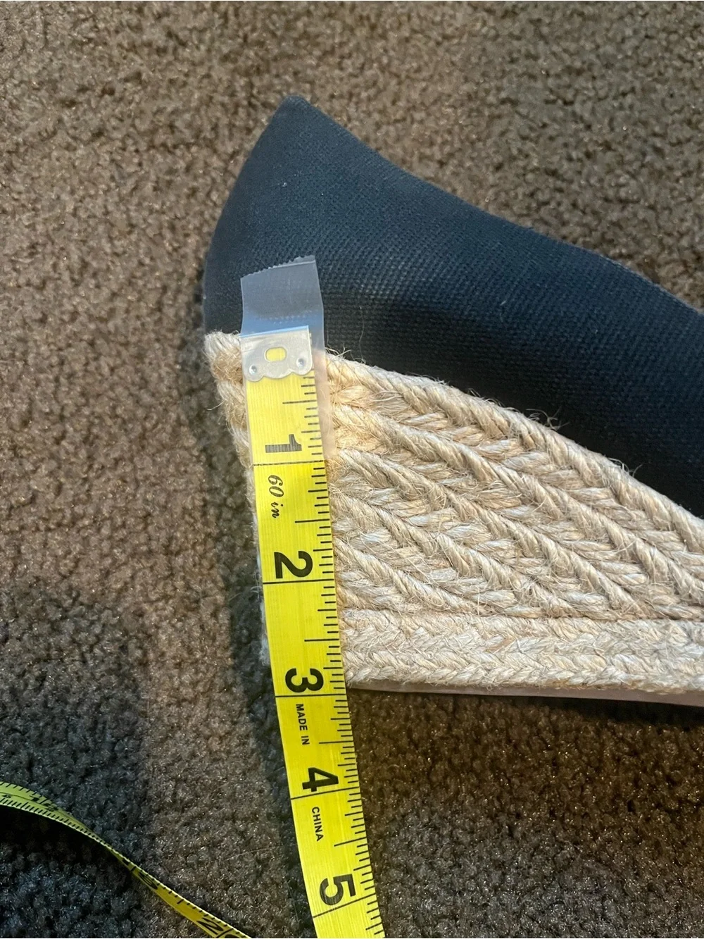 J. Crew Wedge Espadrille in Black Canvas